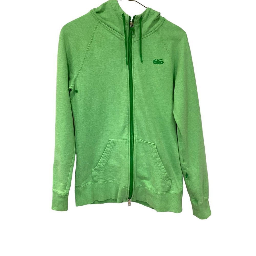 Nike 6.0 Vintage Hooded Sweatshirt Double Zip Athletic Women's Sz Small in Green